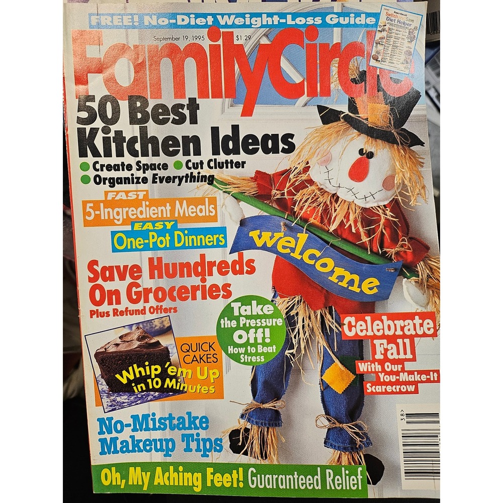 Vintage Family Circle Magazine September 19 1995 50 Best Kitchen Ideas Fall DIY